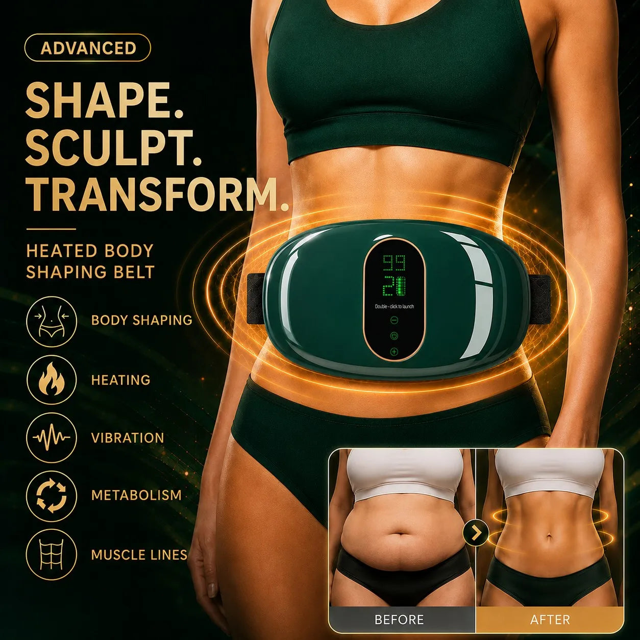 WaistForm Heat & Tone Belt